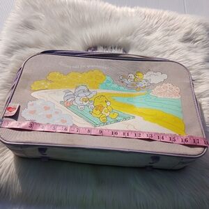 Care Bears Vintage Suitcase Luggage Purple 1986 80s 1980s cartoon Grandma's vtg